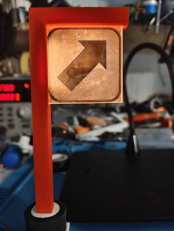 Beispiel Bild der Richtungsanzeige an einer Weiche