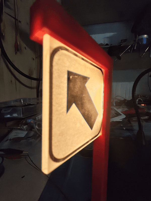 Richtungsanzeige der Wiche aus Sicht der Fahrer im 45° Winkel